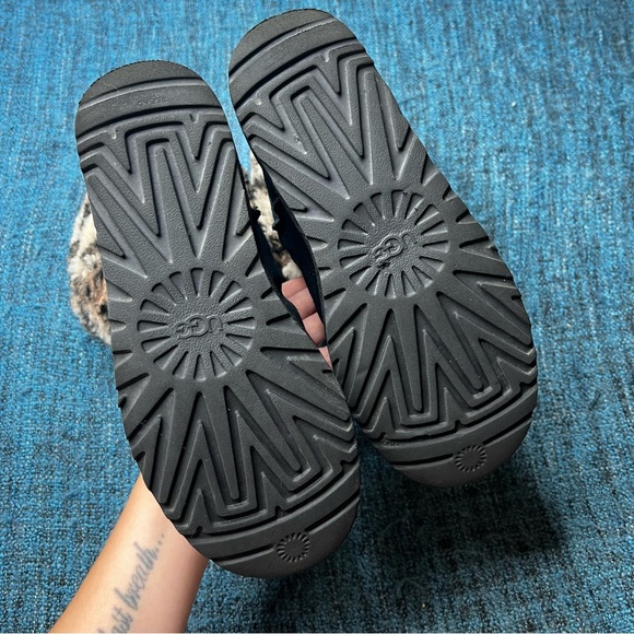 UGG Classic Tall 11 Leopard Print Boots in Black Suede - Picture 9 of 11